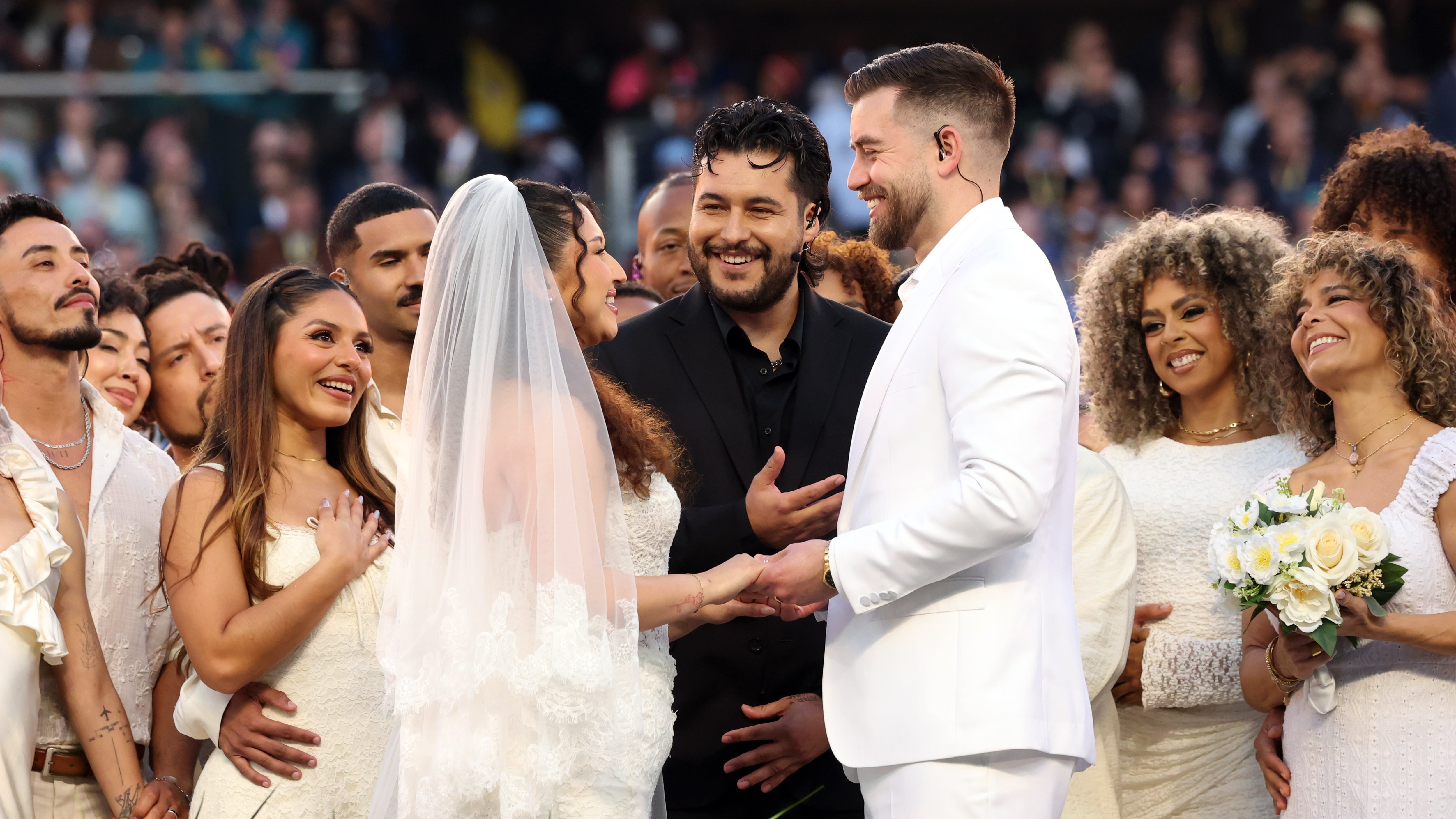Was there a wedding during Bad Bunny's halftime show? Yes, and it was legal