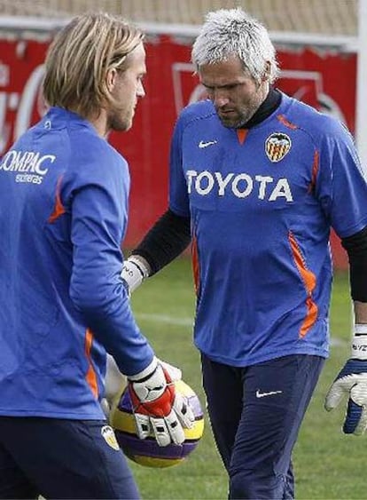 Hildebrand y Cañizares en un entrenamiento