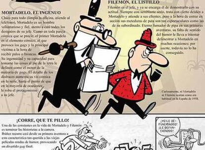 En estos cincuenta años los personajes de Mortadelo y Filemón han cambiado mucho. Se han estilizado, modernizado y ganado en expresividad. Sus rasgos de carácter, sin embargo, quedaron marcados desde el principio