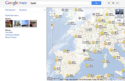 La nueva capa de Google Maps permite saber las condiciones metereológicas en cualquier lugar del mundo.