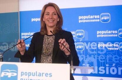 Arantza Quiroga, ayer en la presentación de la ponencia del PP sobre Cultura.