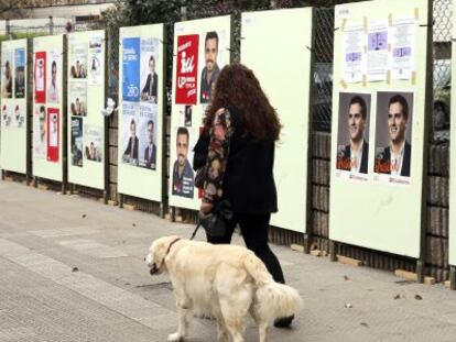 Carteler&iacute;a electoral de los candidatos a La Moncloa para las elecciones del 20 de diciembre.
