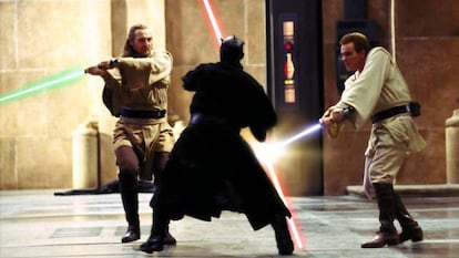 La escena del combate de Qui-Gong y Obi-Wan contra Maul en 'La amenaza fantasma'.