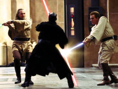 La escena del combate de Qui-Gong y Obi-Wan contra Maul en 'La amenaza fantasma'.