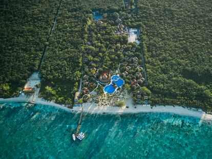 Vista aérea del Iberostar Cozumel en México, uno de los 30 hoteles que se comercializan a través de la plataforma de IHG