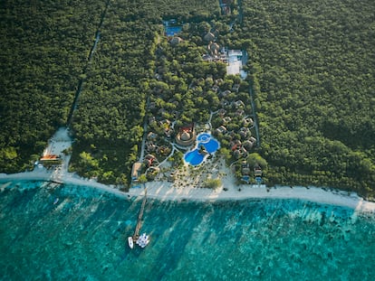 Vista aérea del Iberostar Cozumel en México, uno de los 30 hoteles que se comercializan a través de la plataforma de IHG