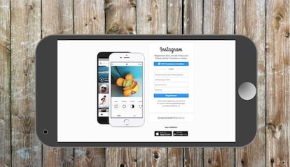 Instagram en un smartphone