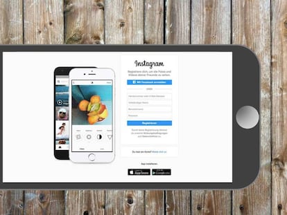 Instagram en un smartphone