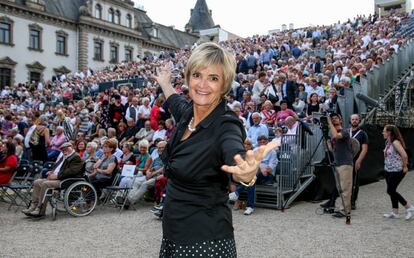 Gloria von Thurn und Taxis en un festival que se celebra en su castillo, en Ratisbona, Alemania, en julio.