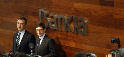 El consejero delegado de Bankia, Jos&eacute; Sevilla, y su presidente, Jos&eacute; Ignacio Goirigolzarri.