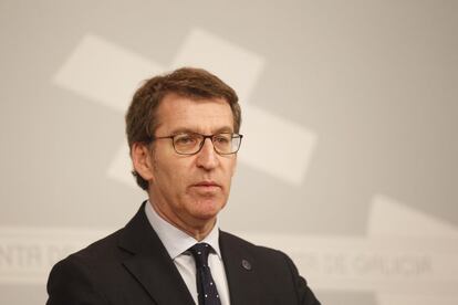 Núñez Feijóo, en su comparecencia tras el Consello de la Xunta.