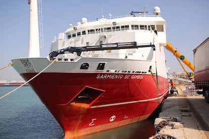 El buque oceanográfico del CSIC ‘Sarmiento de Gamboa’.