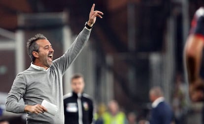 El extécnico del Milan, Giampaolo, ante el Genoa el sábado. 