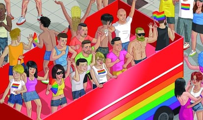 El sábado a las 18.30 se inicia la manifestación del Orgullo Gay, el momento culminante de las fiestas del Orgullo Gay en Madrid.