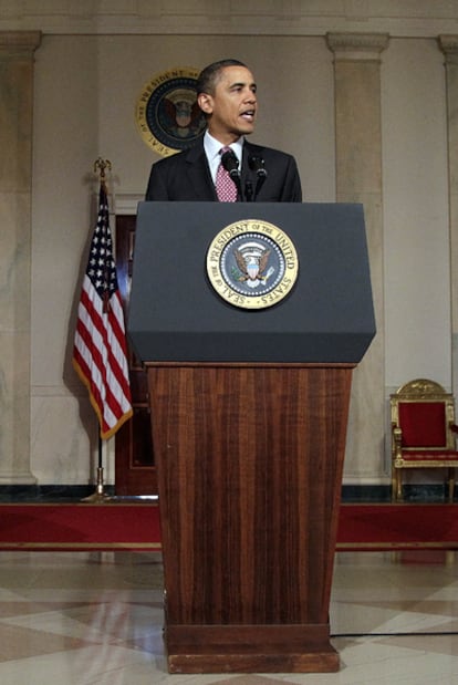 Barack Obama, ayer en la Casa Blanca.
