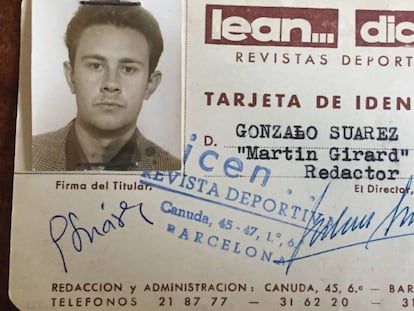 Carnet de prensa de Gonzalo Suárez.