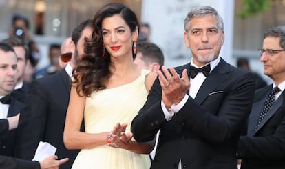George Clooney y Amal Clooney en el Festival de Cannes 2016.