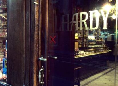 Fachada del restaurante Lhardy, en la carrera de San Jerónimo.