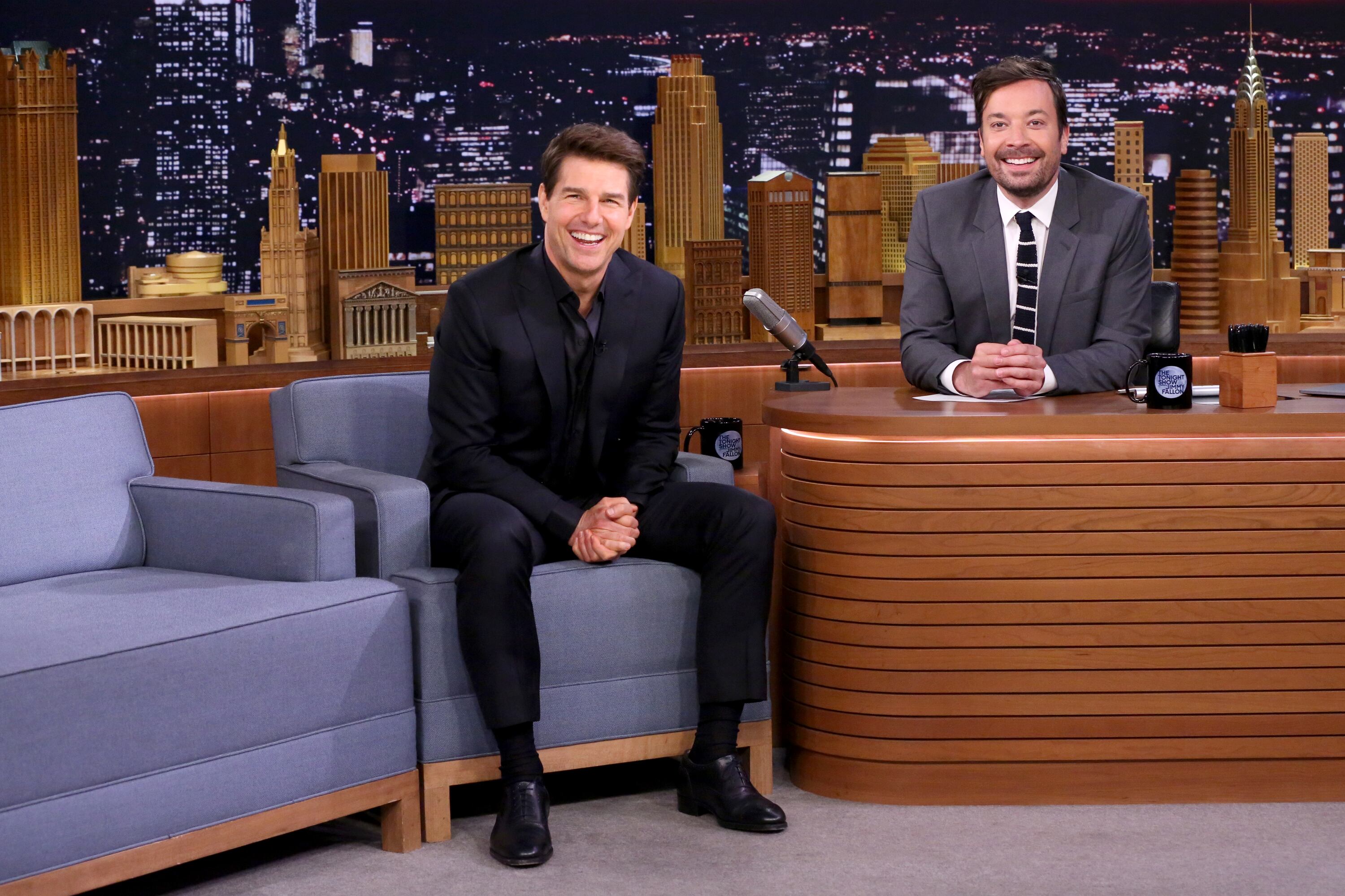 During the promotion of one of the films of the 'Mission: Impossible' saga, in an interview with Jimmy Fallon in a 'full black' suit, a decades-old personal taste.