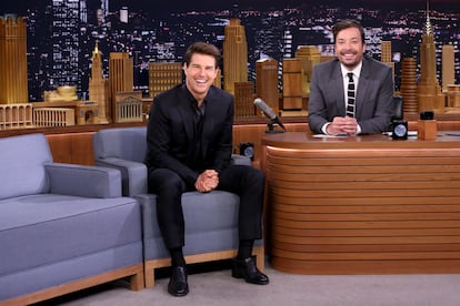 Actor Tom Cruise during an interview with host Jimmy Fallon on June 6, 2017 -- (Photo by: Andrew Lipovsky/NBCU Photo Bank/NBCUniversal via Getty Images via Getty Images)