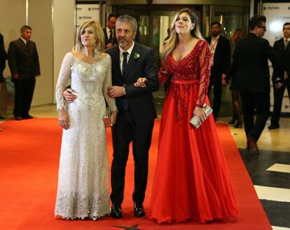 Los padres de Messi, Jorge y Celia, y su hermana María Sol.