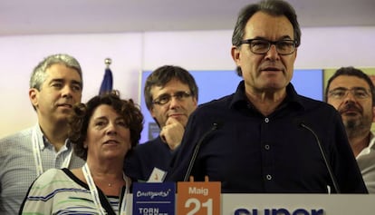 El president de CDC, Artur Mas, dissabte.