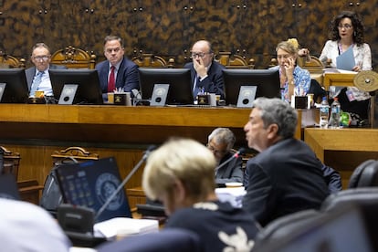 Sesión del Senado de Chile para discutir la reforma de pensiones, el 27 de enero.