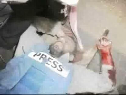 Imágenes de un periodista herido grave en Gaza