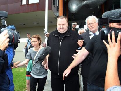 Kim Dotcom, en libertad condicional en Nueva Zelanda.