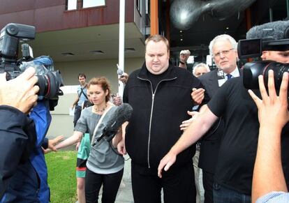 Kim Dotcom, en libertad condicional en Nueva Zelanda.