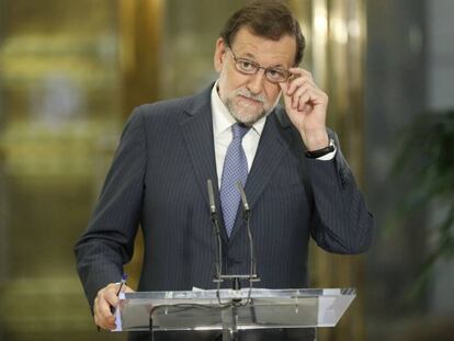 Mariano Rajoy en su última compadecencia en el Comgreso.