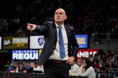 El entrenador del Bitci Baskonia, Neven Spahija, durante las semifinales de la Liga ACB contra el Madrid.