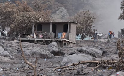 Una de las comunidades de Escuintla, en Guatemala, tras erupción del Volcán de Fuego.