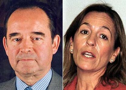 Fernando Díez Moreno, ex secretario de Estado de Defensa, y la juez Teresa Palacio.