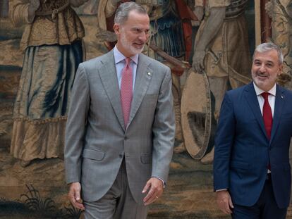 El Rey recibe a Jaume Collboni en Barcelona . (David Zorrakino/Europa Press via Getty Images)