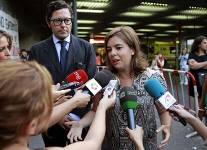 La vicepresidenta del Gobierno Soraya Sáenz de Santamaría, en Madrid.