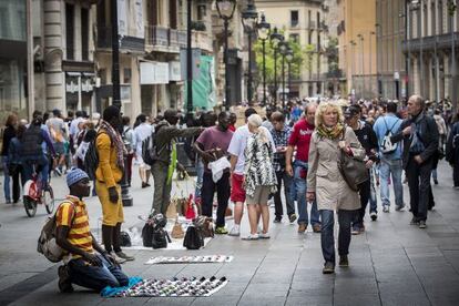 El Portal de l'Àngel, en ple de centre de Barcelona
