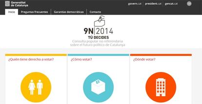 Página web de la Generalitat sobre la consulta.