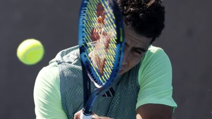 Jaume Munar, durante el partido contra Adrian Mannarino en Melbourne Park.