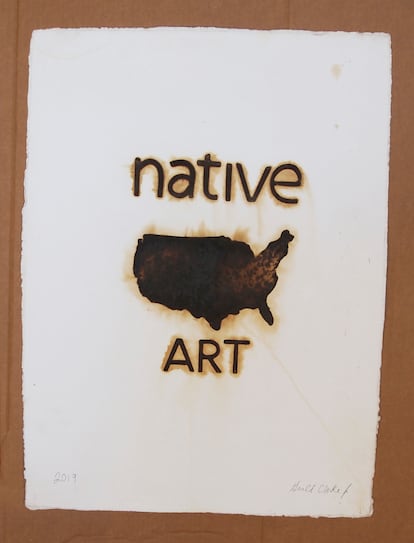 'Native American Art' (2019), by Gerald Clarke Jr., a native of the Cahuilla Band of Indians Tribe.

