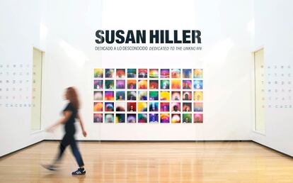 'Después de Duchamp' (2016-2017), en una de las salas de la muestra dedicada a Susan Hiller en el Museo Helga de Alvear, en Cáceres.