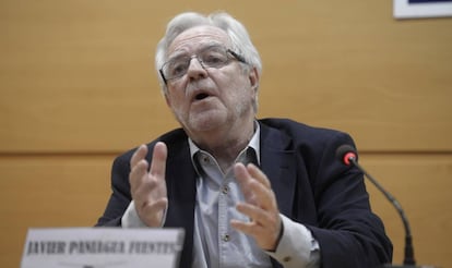 Javier Paniagua durante la presentación del libro 'El Socialismo'.