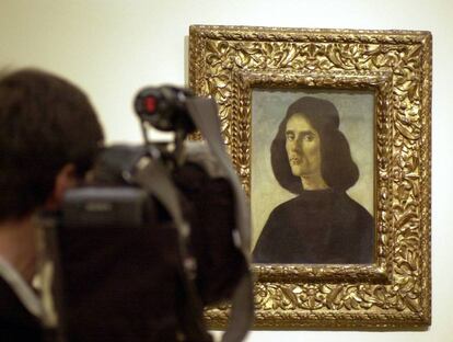 ‘Retrato de Michele Marullo Tarcaniota’, de Botticelli, en el Prado en 2004.