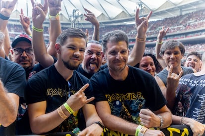 Image of the public at the concert last night in Madrid.