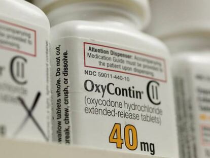 Botes del analg&eacute;sico OxyContin, de Purdue Pharma.