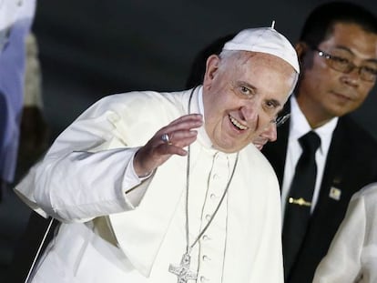 El papa Francesc quan ha arribat a Filipines.