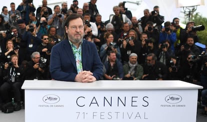 O cineasta Lars Von Trier depois da apresentação de seu filme ‘A Casa que Jack Construiu’, na terça-feira, em Cannes.