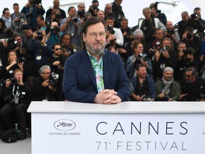 O cineasta Lars Von Trier depois da apresentação de seu filme ‘A Casa que Jack Construiu’, na terça-feira, em Cannes.