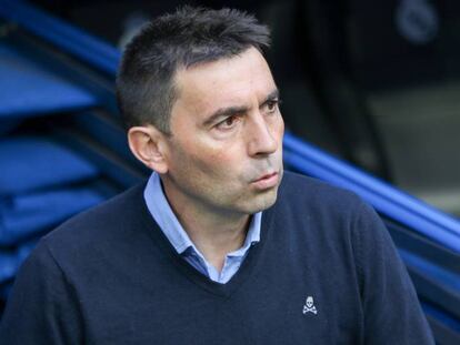 Garitano, durante el partido contra el Madrid en el Bernabéu.