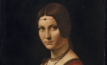 'La Belle Ferronnière', de Da Vinci, cuadro perteneciente al Louvre.